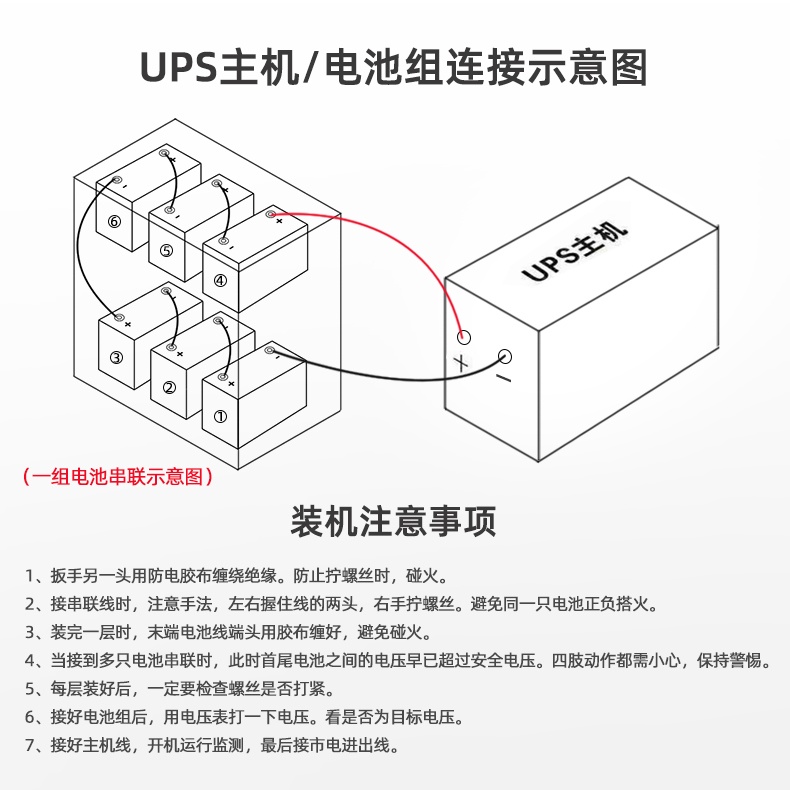 UPS电源蓄电池6块电池安装图纸